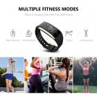 S2智能心率手环 来电信息显示运动计步蓝牙手表智能提醒定位手环 黑色