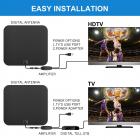 30*33cm HDTV室内电视天线ATSC标准含USB放大器 转接头 黑色