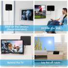 30*33cm HDTV室内电视天线ATSC标准含USB放大器 转接头 黑色