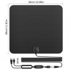 30*33cm HDTV室内电视天线ATSC标准含USB放大器 转接头 黑色