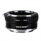 全铜接口，高精度镜头转接环，NIK-NEX，II  ,Lens Mount Adapter