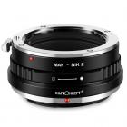 高精度镜头转接环，涂消光漆， MAF-NIK Z,Lens Mount Adapter