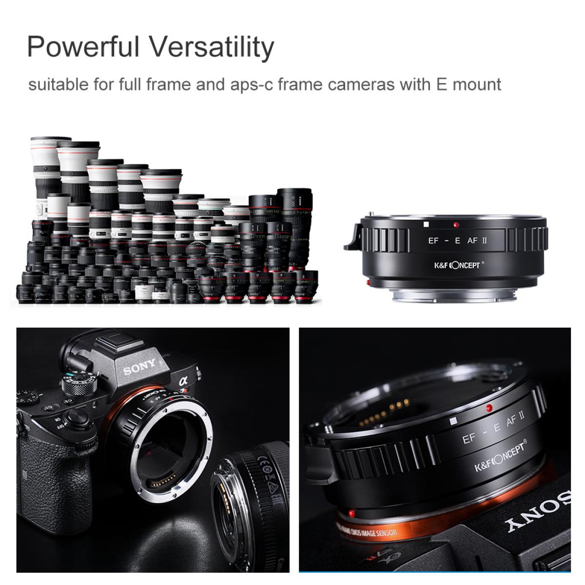 Fully Automatic Focusing Electronic Adapter Ring, EOS-E, with Mounting Bracket