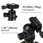 三脚架 TM2515 可反折 可拆独脚 球形云台 金色 塑料旋钮锁 镁铝合金