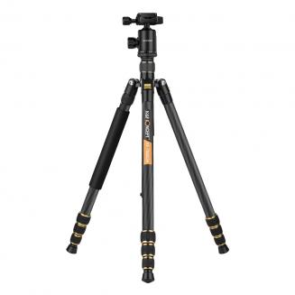 三脚架 TC2534 可反折 可拆独脚 球形云台 金色 金属旋钮锁 碳纤维