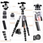 三脚架 TM2235 两节中轴 迷你型 可反折 球形云台 银色 镁铝合金