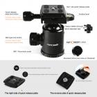 三脚架 TM2534T 中轴横置 可反折 可拆独脚架 球形云台 红色 铝合金