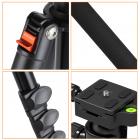 三脚架 TM2324 可反折 球形云台 橙色 塑料扳扣锁 镁铝合金