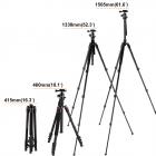 三脚架 TM2324 可反折 球形云台 橙色 塑料扳扣锁 镁铝合金