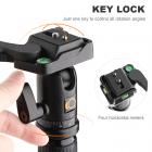 可拆独脚架 TM2524 可反折 球形云台 黑色 铝镁合金