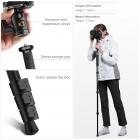 可拆独脚架 TM2524 可反折 球形云台 黑色 铝镁合金