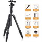 可拆独脚架 TC2235 可反折 球形云台 黑色 碳纤维