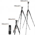 可拆独脚架 TC2235 可反折 球形云台 黑色 碳纤维