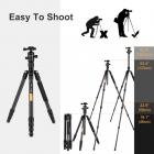 可拆独脚架 TC2834C 可反折 球形云台 黑色 碳纤维