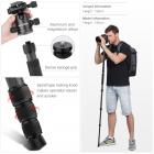 可拆独脚架 TC2834C 可反折 球形云台 黑色 碳纤维