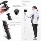 TM2515T 中轴横置 可反拆 可拆独脚 球形云台 红色 塑料旋钮锁 橡胶套 镁铝合金