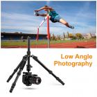 三脚架 TM2515B 可反折 可拆独脚 球形N-1云台 黑色 塑料旋钮锁 镁铝合金