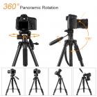 三脚架 KF2324L 手把塑料云台 塑料扳扣锁 塑料快装板 塑料便携手提把 C4手机夹 铝镁合金 黑色