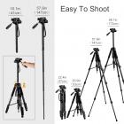 三脚架 KF2624L 可拆独脚架 手把塑料云台 塑料扳扣锁 塑料快装板 塑料便携手提把 C4手机夹 铝镁合金 黑色