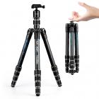 碳纤维三脚架   雷霆系列 TC2335  脚管烫印蓝色闪电 可反折 球形云台 黑色 碳纤维