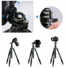 碳纤维三脚架 雷霆系列 TC2634 脚管烫印蓝色闪电 可反折 可拆独脚架 金属旋钮锁 球形云台 青铜色