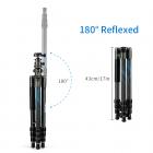 碳纤维三脚架 雷霆系列 TC2634 脚管烫印蓝色闪电 可反折 可拆独脚架 金属旋钮锁 球形云台 青铜色