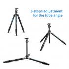 碳纤维三脚架 雷霆系列 TC2634 脚管烫印蓝色闪电 可反折 可拆独脚架 金属旋钮锁 球形云台 青铜色