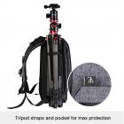 双肩大号机相背包 44x29x16cm 黑灰色840D防水舞龙*210D灰色;隔板材质:蜂巢板+加密珍珠棉 一机多镜使用