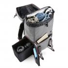 风影灰色系列双肩摄影背包 L码 灰色 尼龙（1机1镜; 后幅装14寸电脑+5D相机+数据线）