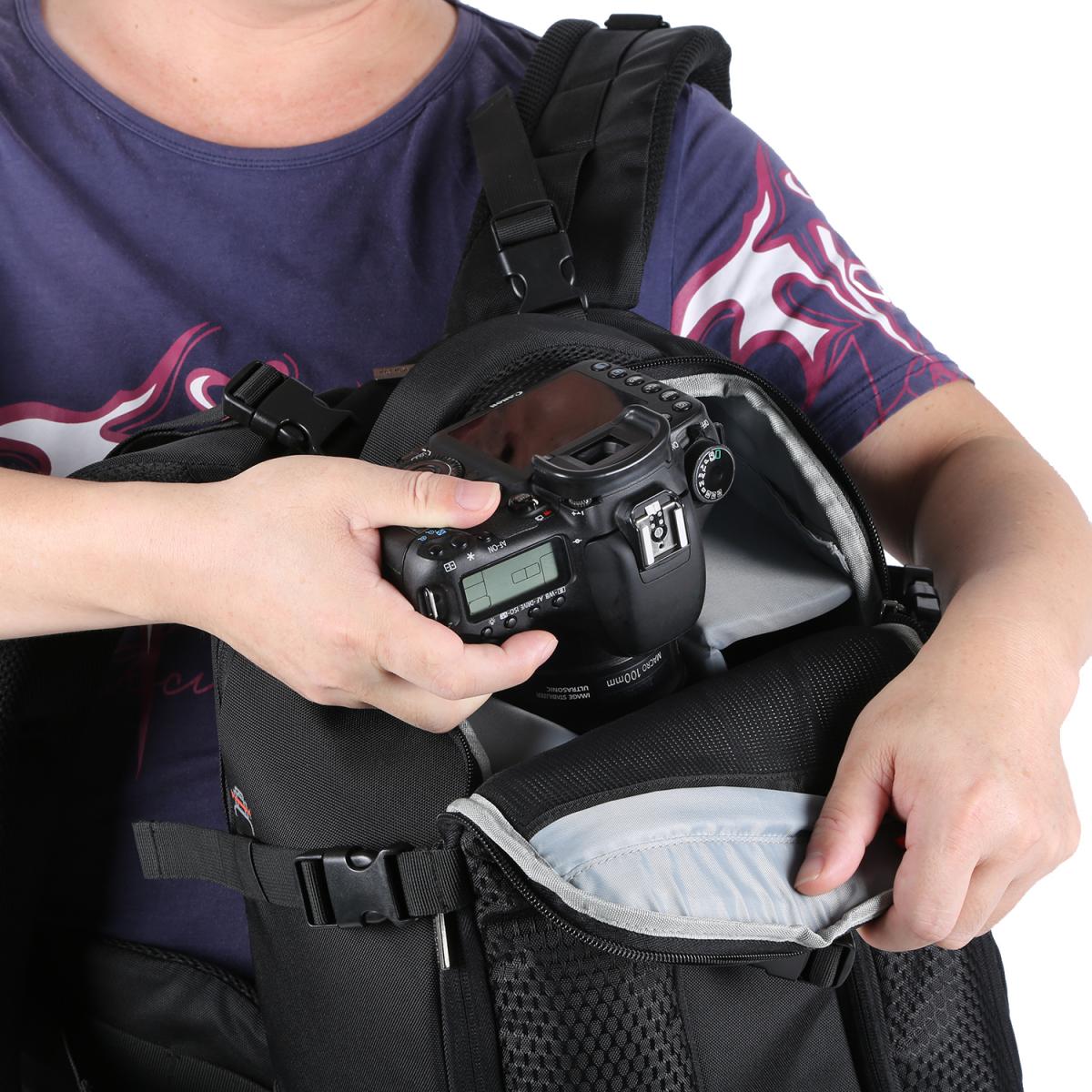 风影黑色系列经典系列双肩摄影背包 L码 黑色 尼龙