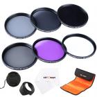 49MM UV+CPL+FLD+ND2+ND4+ND8，花罩，中间捏，进口白布，6片小包，Filter